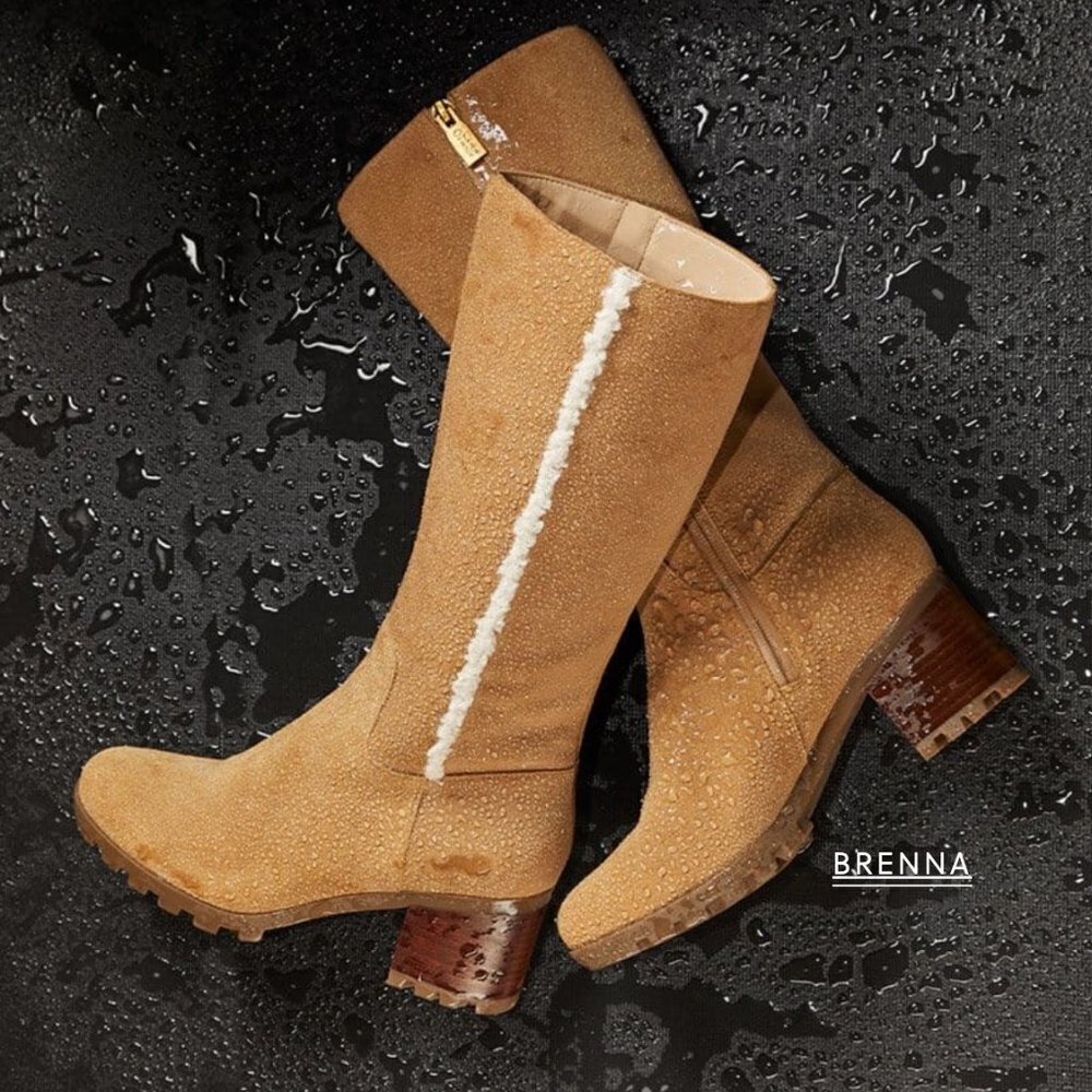 Vionic Brenna Waterproof Knee High Boot in Wheat - Picture 11 of 13